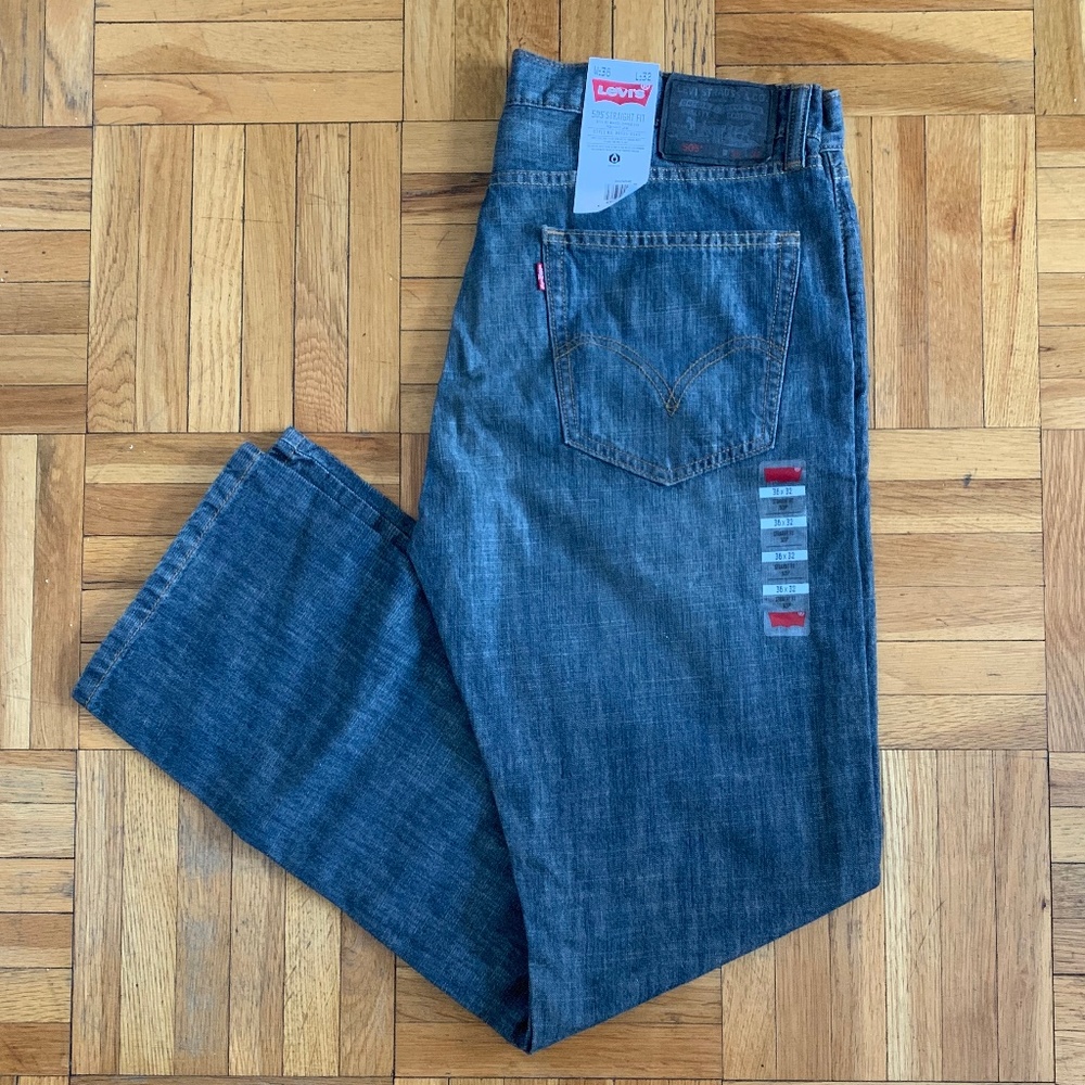 Mens Levi's 505 Straight Fit Jeans Medium Wash